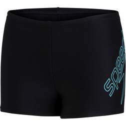 Speedo Boom Logo Placement Aquashorts Boys black/light adriatic 2022 Speedos and Board Shorts