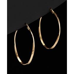 Italian Gold Round Hoops - Gold