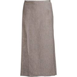 Eileen Fisher Linen Wrap Midi Skirt - Stone