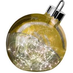 Sompex LED Decorative Light Ornament Large Christmas Ball with Lighting Decorative Floor Colour: Gold Diameter: 25 cm Weihnachtsbaumschmuck