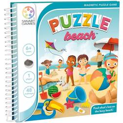 Smart Games Puzzle Beach, Magnetic Puzzle Game with 48 Challenges, 6 Years
