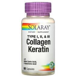 Solaray Collagen Keratin, Type I, II, III, 60 Capsules