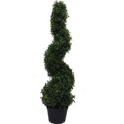 Vickerman 3 Artificial Potted Green Boxwood Spiral Tree Christmas Tree