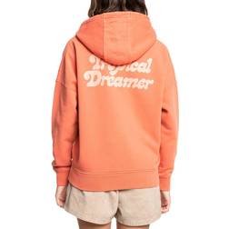 Quiksilver Oversized Womens Pullover Hoodie Guava