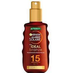 Garnier Ambre Solaire Ideal Bronze Protective Oil Sun Cream Spray Spf15, Uva &Amp; Uvb Protection, (Save 32%