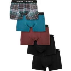 Urban Classics Organic Boxer Shorts 5-pack - Cherry/Black/Blue