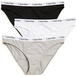 Calvin Klein Carousel Bikini Briefs 3-pack - Black/Grey/White
