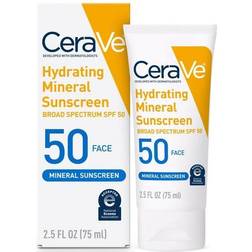 CeraVe Hydrating Mineral Sunscreen Face Lotion SPF50 2.5fl oz