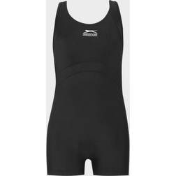 Slazenger Junior Girl's Boyleg Swimming Suit - Black