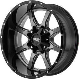 Moto Metal MO970, 20x9 Wheel with 5 on 5 and 5 on 5.5 Bolt Pattern Gloss Gray Center with Gloss Black Lip MO97029035400