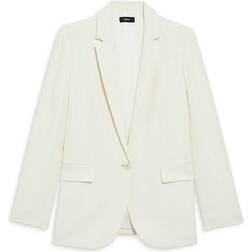 Theory Casual Striped Admiral Crepe Blazer - Rice