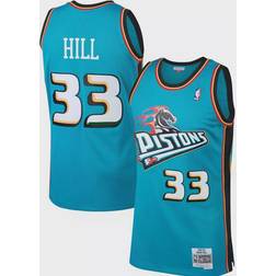 Mitchell & Ness Grant Hill Teal Detroit Pistons 98-99 Hardwood Classics Swingman Jersey Sr