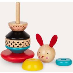 Petitcollage Wooden Stacking Toy Modern Bunny Baby Toys & Gifts for Babies Fat Brain Toys