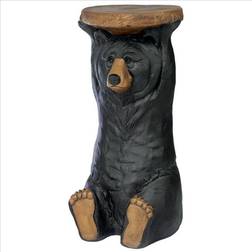 Design Toscano Black Forest Bear Pedestal Table Outdoor Side Table