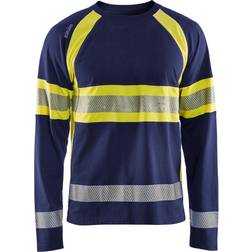 Blåkläder 3510 Long-Sleeved T-Shirt High Vis (Navy/High Vis Yellow)
