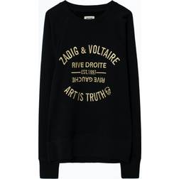 Zadig & Voltaire Message Print Cotton Sweatshirt Noir FR/M
