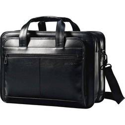 Samsonite Leather Expandable Briefcase Black OSFA