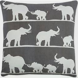 Rizzy Home Elephants Complete Decoration Pillows Gray (50.8x50.8)