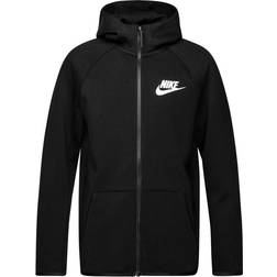 Nike Kid's Tech Fleece Essentials FZ Hoodie - Black/White (AR4020-010)