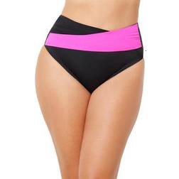 Plus Women's Hollywood Colorblock Wrap Bikini Bottom by Swimsuits For All in (Size 12)