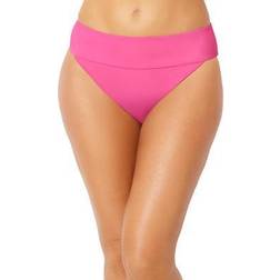 Plus Women's High Cut Cheeky Swim Brief by Swimsuits For All in Coral (Size 14)