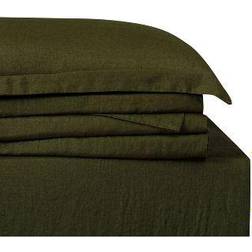 Brooklyn Loom 300 Thread Count Bed Sheet Green (274.32x)