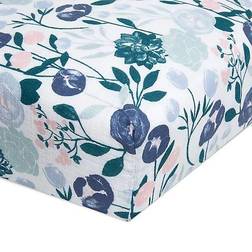 Aden + Anais Essentials Cotton Muslin Crib Sheet Flowers Bloom 28x52"