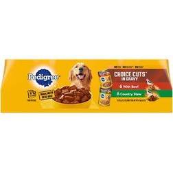 Pedigree Choice Cuts in Gravy with Beef and Country Stew Canned Variety Pack 12x374.2g