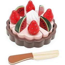 Magni Treleketøy - sjokoladekake med vannmelon og jordbær