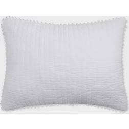 Levtex Home Pom Pom Pillow Case White (91.44x50.8)