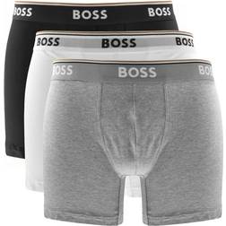 Boss Mens BoxerBr 3P Power Three-Pack of Stretch-Cotton Boxer Briefs ...
