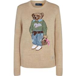 Polo Ralph Lauren Bear Intarsia-Knit Cotton Jumper - Compare Prices ...