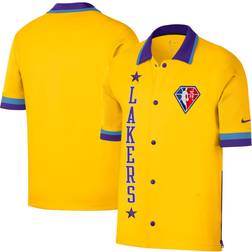 Nike Los Angeles Lakers City Edition Therma Flex Showtime Short Sleeve Full Snap Collar Jacket 2021-22 Sr