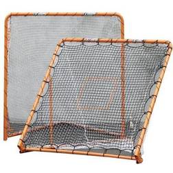 EZGoal Lacrosse Folding Goal with Tilting Rebounder Net 6'x6'