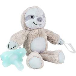 Dr. Brown's Lovey Pacifier & Teether Holder Sloth with Teal Pacifier