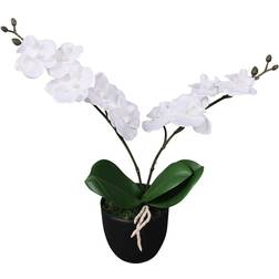 vidaXL Artificial Orchid Plant with Pot 30 cm White Künstliche Pflanzen