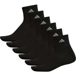 adidas Athletic Cushioned Quarter Socks 6-pack - Black