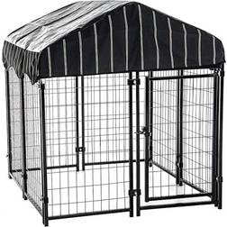 Lucky Dog Resort Kennel with Cover 121.92x132.08