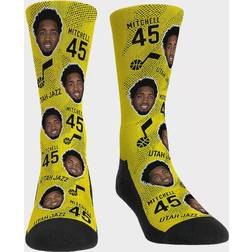 Rock 'Em Socks Utah Jazz Player Hooper Allover Crew Donovan Mitchell 45. Socks