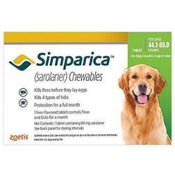 Simparica For Dogs 44.1-88 Lbs Green 3 Pack