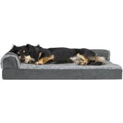 FurHaven Pet Products Deluxe Orthopedic Couch Pet Bed for Dogs Cats Stone