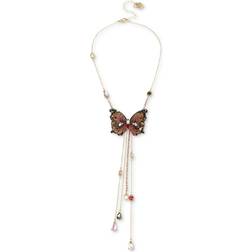 Betsey Johnson Butterfly Y-Shaped Necklace