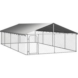 vidaXL Outdoor Dog Kennel with Roof 600x300x150