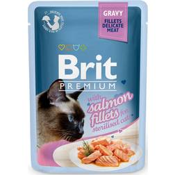 Brit Premium Cat Delicate Fillets in Gravy w Salmon 85gx24