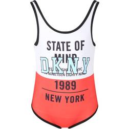 DKNY Logo Colorblock Swimsuit