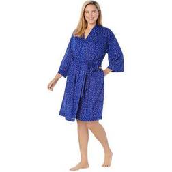 Plus Women's Cooling Robe by Dreams & Co. in Ultra Dot (Size 30/32)