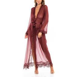 Oh La La Cheri Women's Provence Eyelash Lace Floor Length Robe