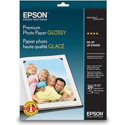 Epson Premium Photo Paper, 8" x 10" Bright White, 20 Sheets/Pack