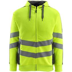 Mascot Workwear Corby Zipped Sweatshirt, Hi-Vis Yellow/Dark Anthracite