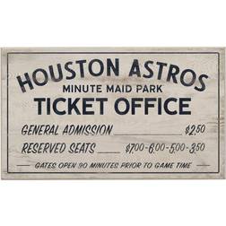 Open Road Brands Houston Astros 10" x 17" Ticket Office Wood Sign
